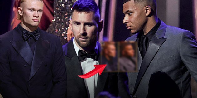 Ballon d’Or ödül törenine damga vuran kare! Messi kazanınca Haaland ve Mbappe…